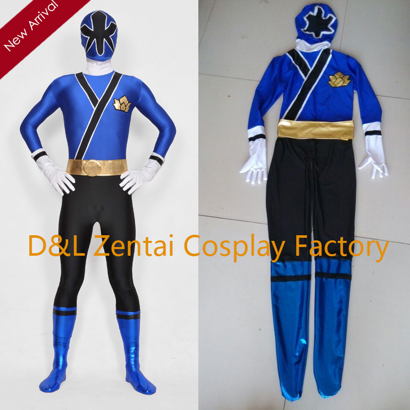 Shinkenger Costume Blue Power Rangers SuperHero Costume