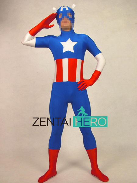 Marvel The Avengers Captain America Lycra Superhero Costume