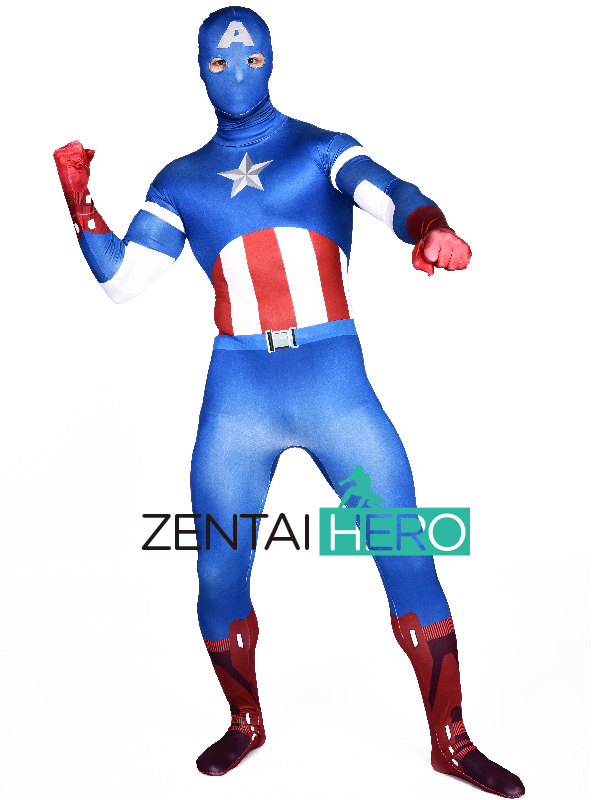 Marvel Comics Captain America Printing Superhero Costume