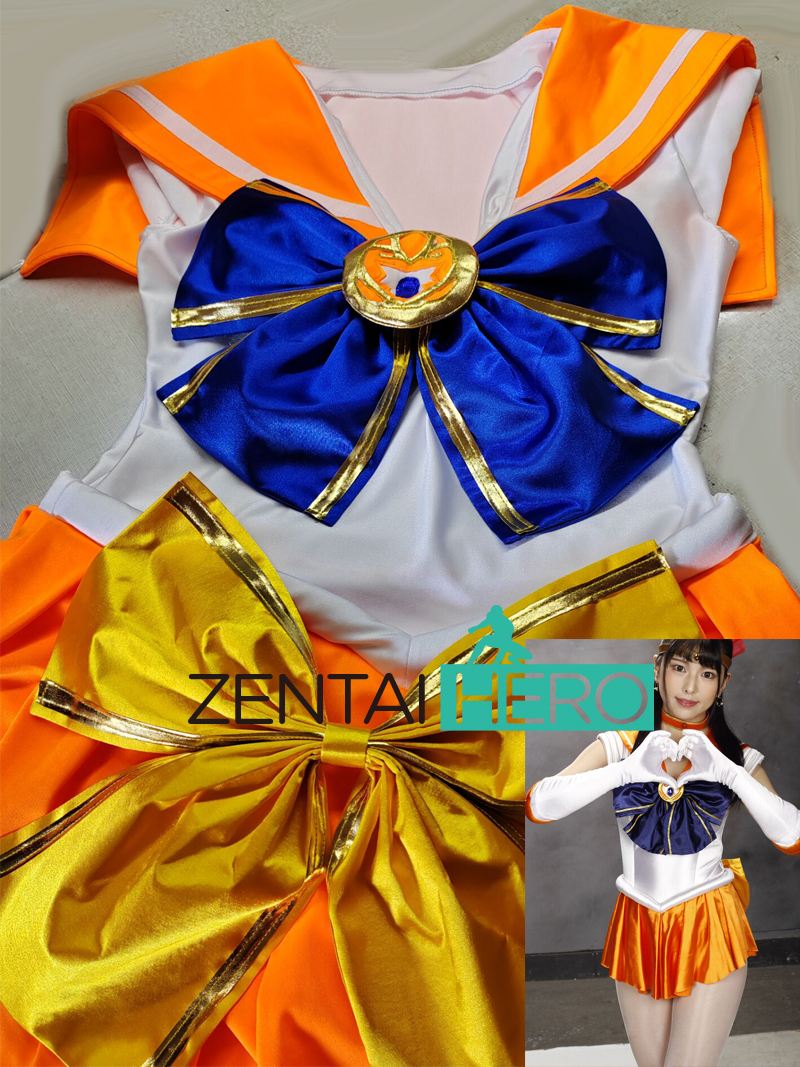 Sexy Heroine Sailor Moon Minako Aino Orange Cosplay Costume