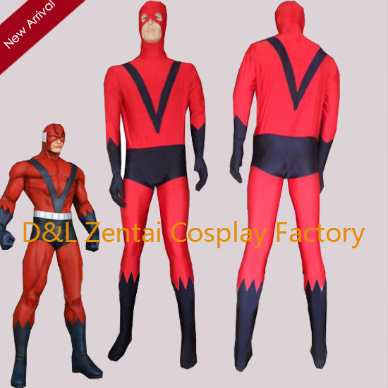 Giant-Man Red & Navy Spandex Zentai Superhero Costume