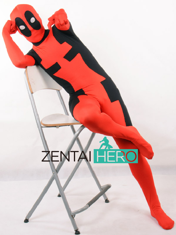 Fashion Red And Black Deadpool Costume For Men