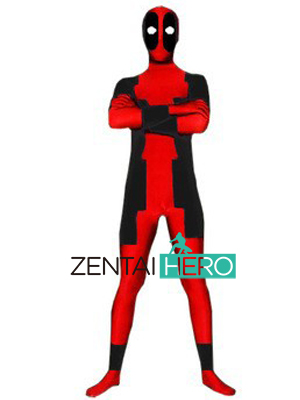 Red And Black Deadpool Costume Halloween Costume