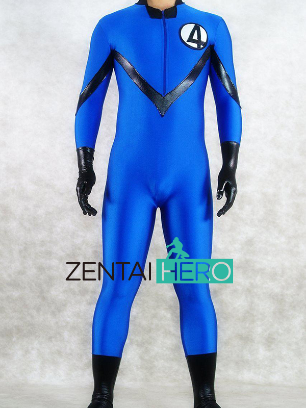 Blue Marvel Comics Fantastic Four Spandex Superhero Costume