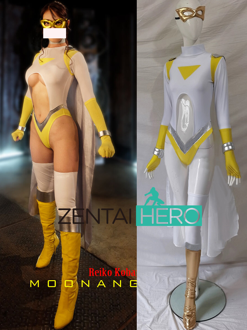 Sexy Gigalady Spandexer 8 White/Yellow Cosplay Costume