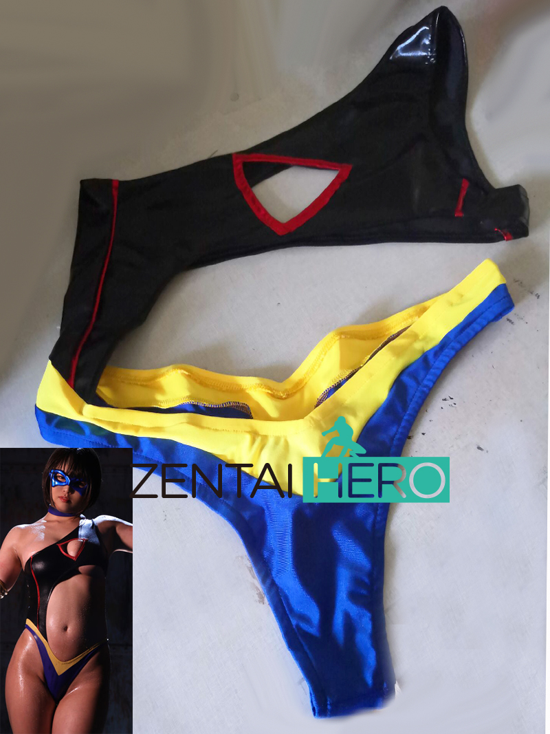 Super Heroine Women's Spandex Bodysuits Sexy Black/Red Girl