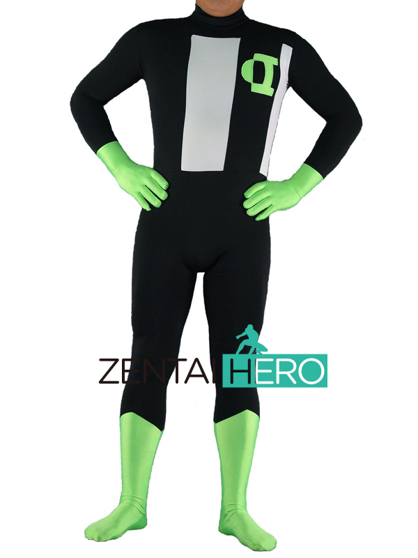Black Spandex Catsuit Green Lantern Corps Superhero Costumes
