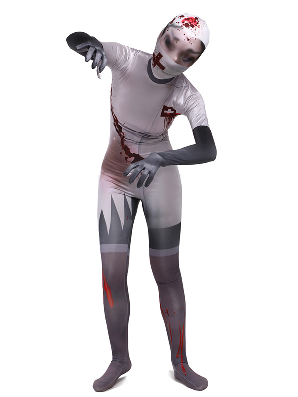 Blood Nurse Horrible Spandex Zentai Bodysuit Halloween