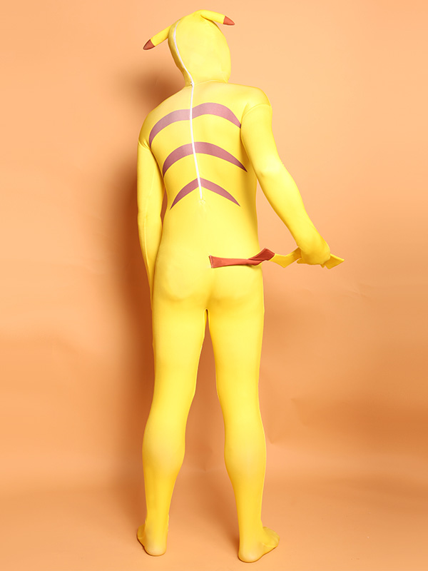 Funny Printing Pikachu Cosplay Costume Halloween Bodysuit