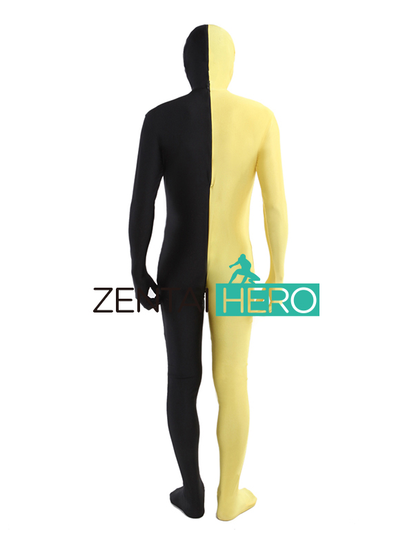 Yellow & Black Fullbody Zentai Suit for Men