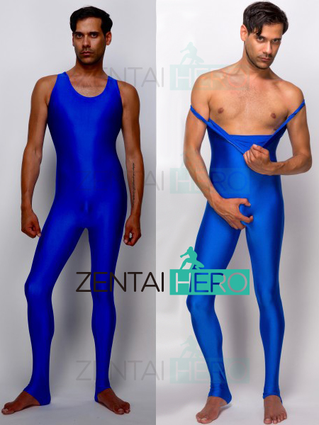 NEW Wrestling Royal Blue Color Spandex Male Gymnastics Costume