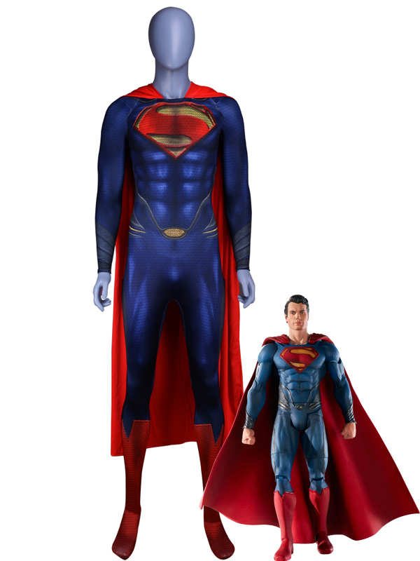 3D Printed Man of Steel Superman Cosplay Costume With Cape