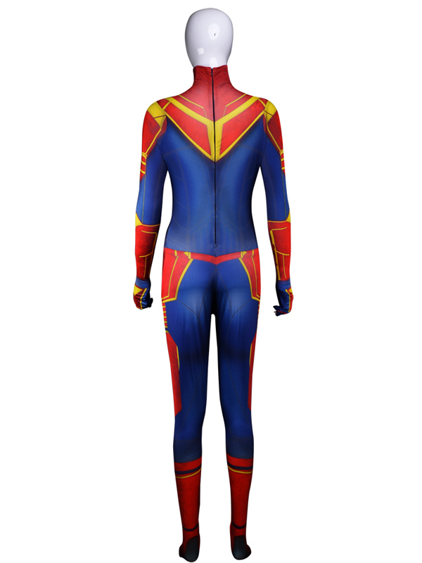 3D Printed Red Captain Marvel Carol Denverse Cosplay Suit