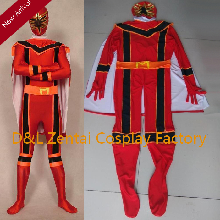 Mahou Sentai Magiranger Superhero Red Power Ranger Costume