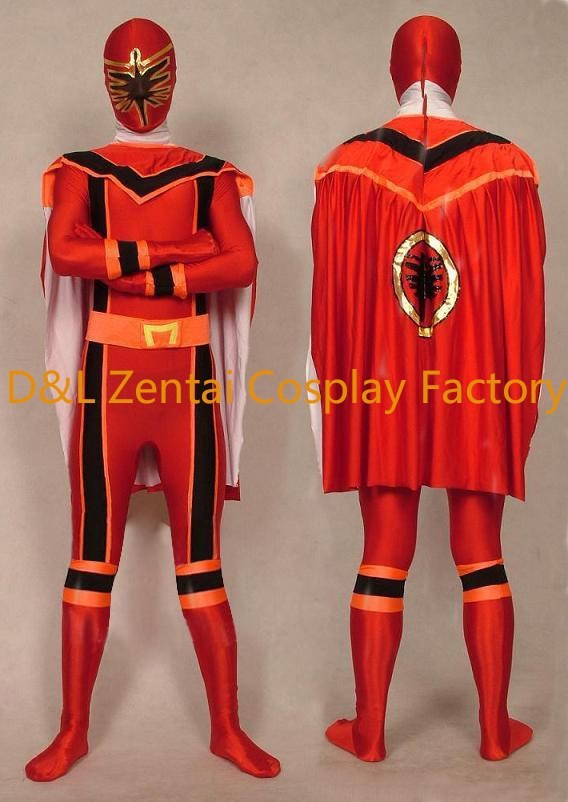 Mahou Sentai Magiranger Superhero Red Power Ranger Costume