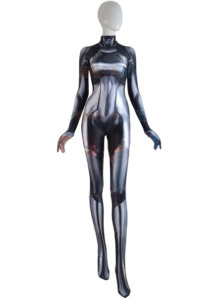 Samus Aran Zero Costume Gray 3D Printed Girl Superhero Costumes
