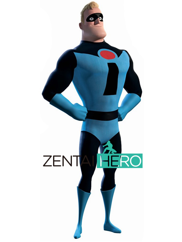 Blue Mr.Incredible Superhero Zentai Catsuit