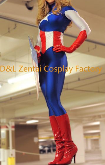 Lady Captain America Female Superhero Costume