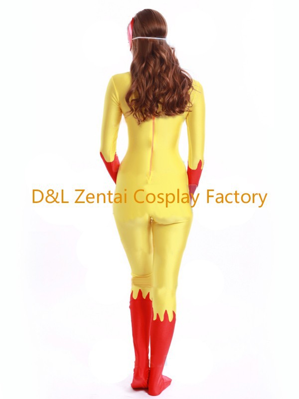 Marvel Comics Yellow Lycra Firestar Superhero Costume