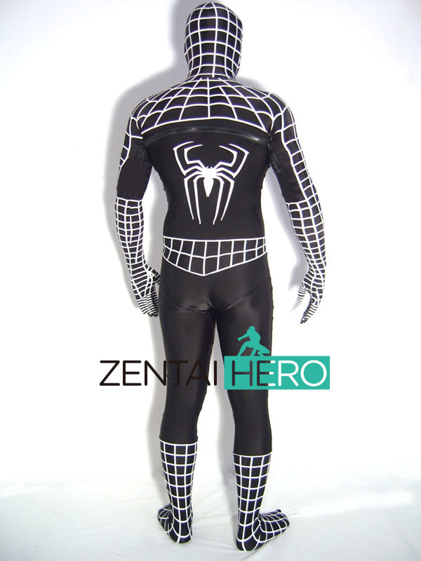 Black Spandex Lycra Spiderman Costume