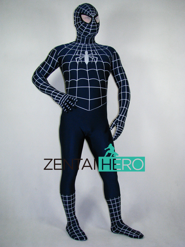 Dark Blue Spiderman Spandex Halloween Costume