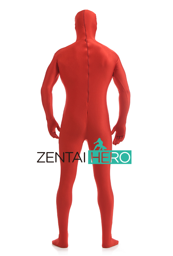 Red Lycra Spandex Male Zentai Body Suit