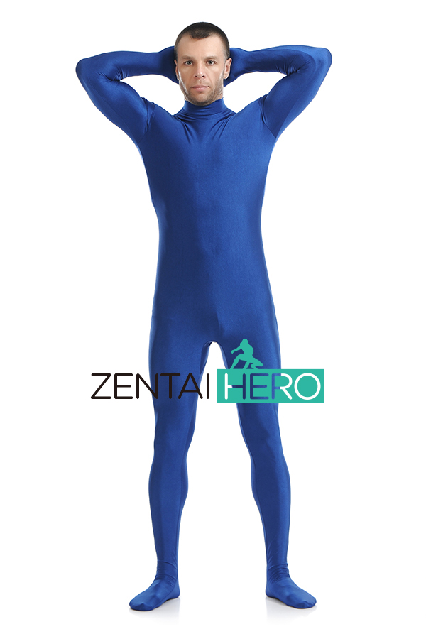 Royal Blue Lycra Spandex Catsuit Without Hood