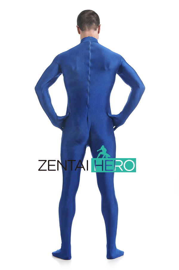 Royal Blue Lycra Spandex Catsuit Without Hood