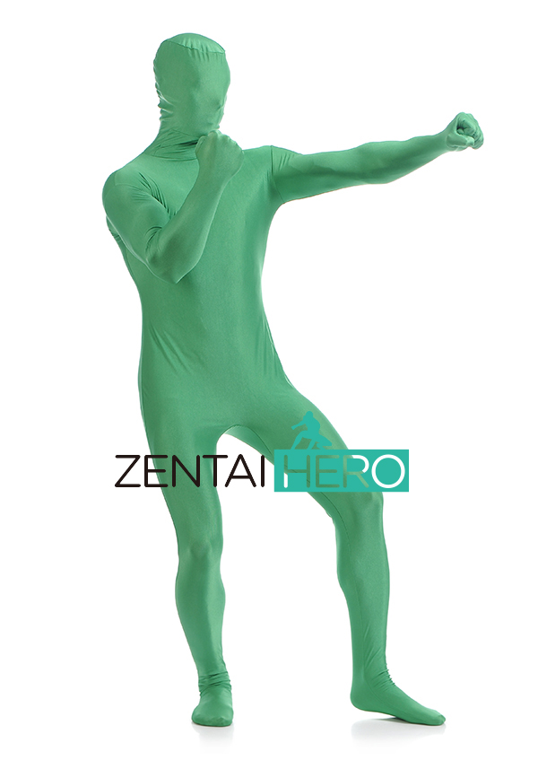 Green Color Full Body Spandex Zentai Suit