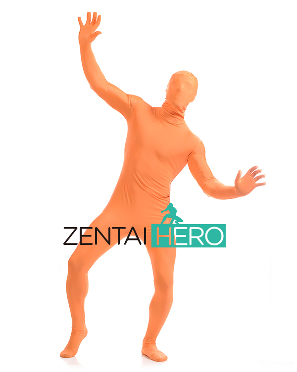 Orange Unisex Full Body Zentai Suit
