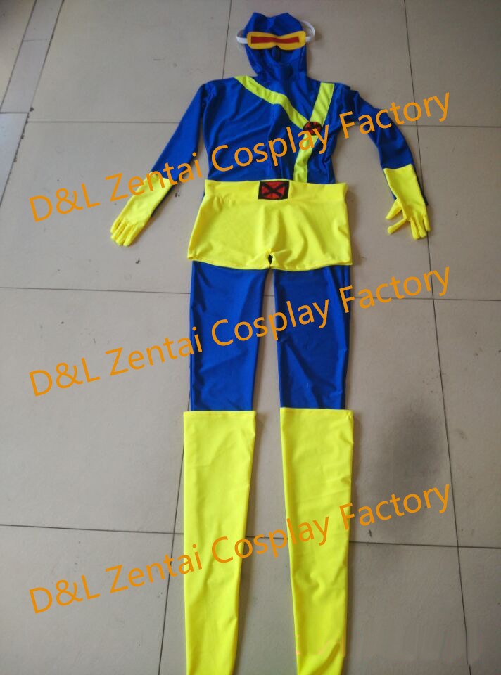 Blue And Yellow Cyclops Superhero Costume
