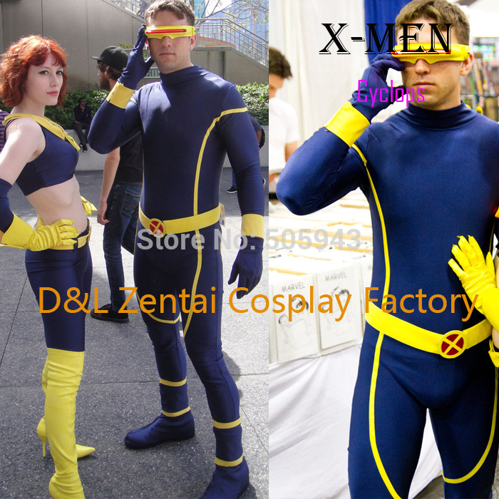 X- Men Cyclops Scott Summers Lycra Superhero Costume