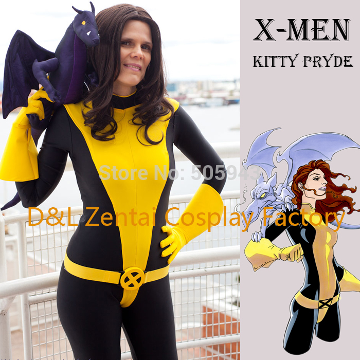X- Men Kitty Pryde Yellow & Black Lycra Superhero Costume