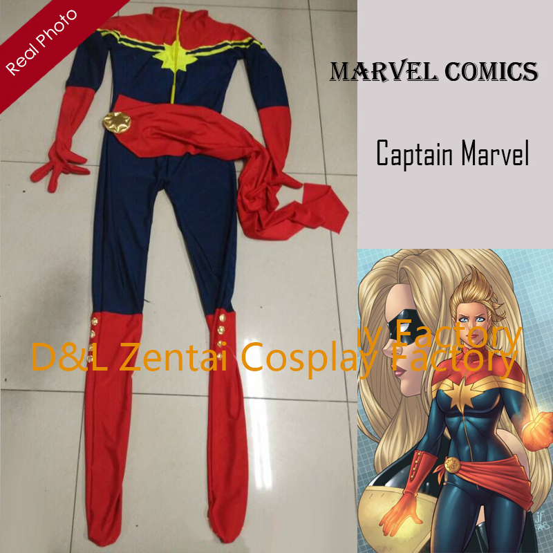 Captain Marvel Karla Sofen Costume Lycra Zentai Catsuit