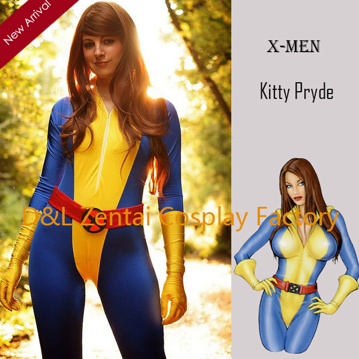 Blue & Yellow Kitty Pryde Shadowcat Superhero Costume