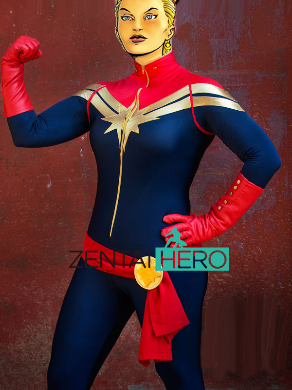 Ms. Captain Marvel Carol Danvers Superhero Costume