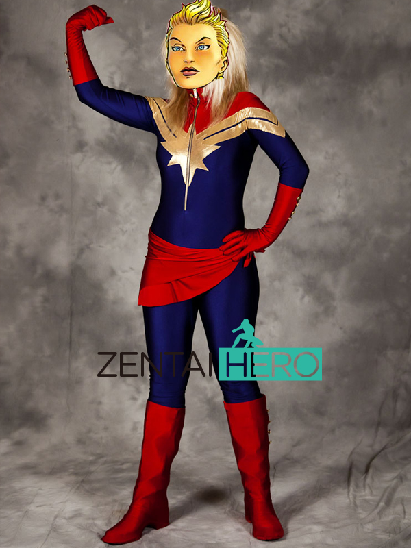Ms.Captain Marvel Carol Danvers Superherhero Catsuits