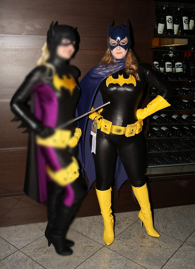 Batgirl Cosplay Costume Blue Cape