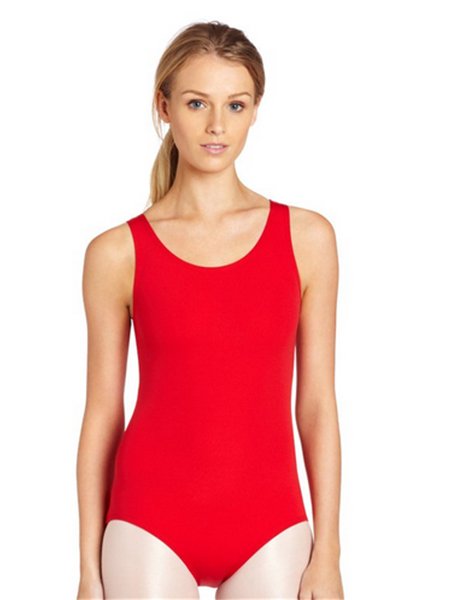 Red Sleeveless Spandex Zentai Gym Tights Bodysuit
