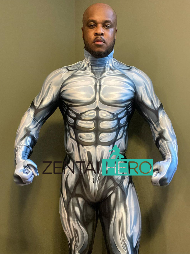 Fantastic Four Mr. Silver Surfer Lycra Superhero Cosplay Costume