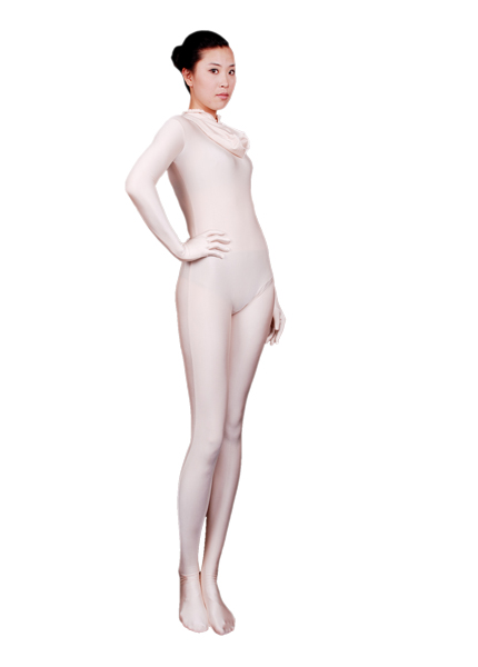 Beige Lycra Fabric Zentai Suits