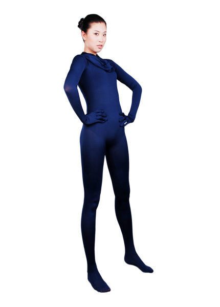 Dark Blue Lycra Spandex Zentai Suit