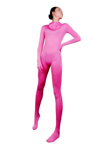 Pink Lycra Fabric Full Body Suit