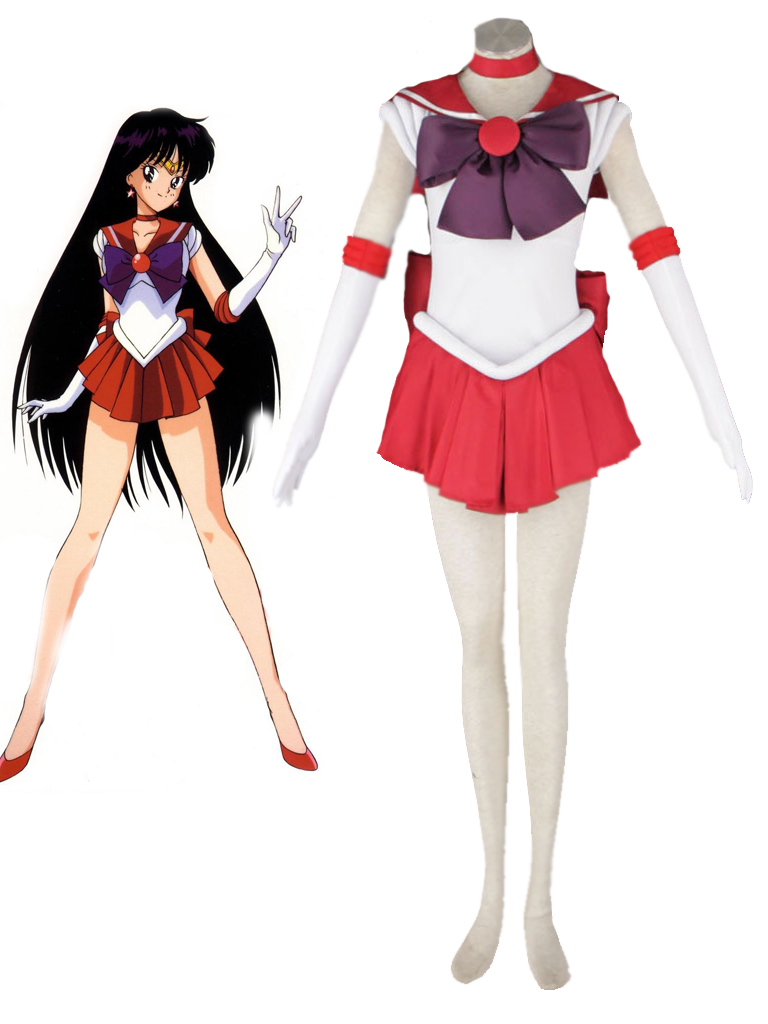 Sailor Moon Hino Rei Fighting Uniform Cosplay Costume 火野レイ Cv 035 C04