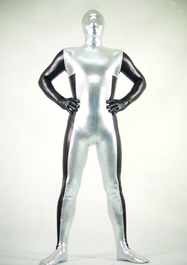 Silver Black Halloween Costume Ideas Zentai