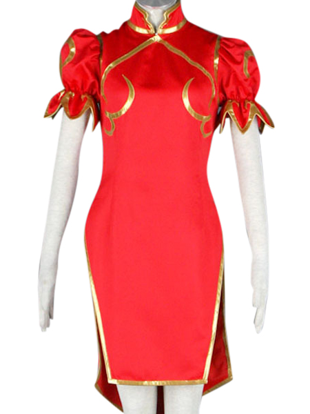 Street Fighter Chun-Li Red Cosplay Costume