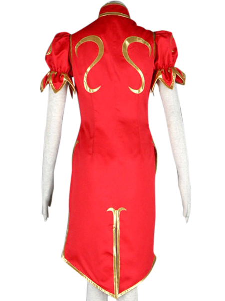 Street Fighter Chun-Li Red Cosplay Costume