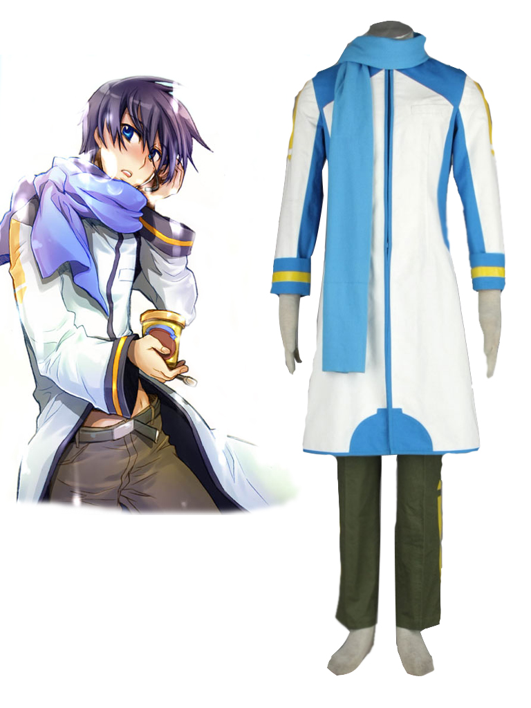 Vocaloid Kaito Cosplay Costume Halloween Suit Blue