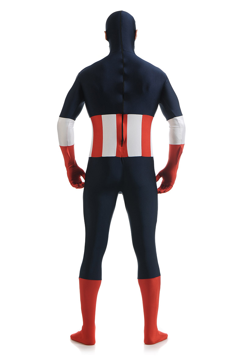 Black Captain America Costumes Zentai Suits