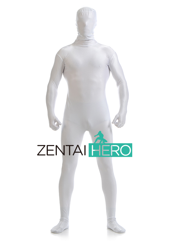 White Full Body Covering Lycra Bodysuit